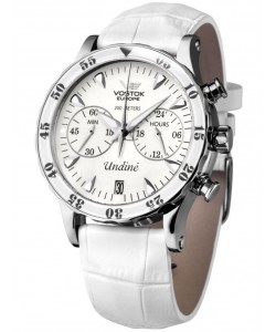 VK64-515A524 Ladies Watch with 3 Straps White