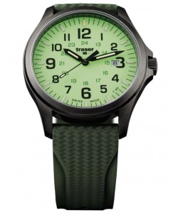 107424 Mens Watch P67 Officer Pro Gun Metal Lime Diver Strap