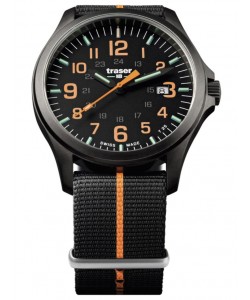107425 Mens Watch P67 Officer Pro Gun Metal Black/Orange