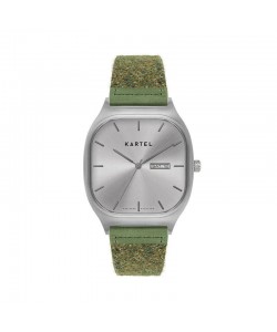 SINCLAIR 42MM GREEN FABRIC STRAP WATCH