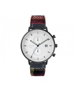 KNOYDART 43MM RED TARTAN STRAP WATCH