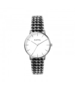 ISLA 34MM BLACK FABRIC STRAP WATCH