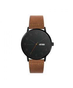 MORRIS 40MM TAN LEATHER STRAP WATCH