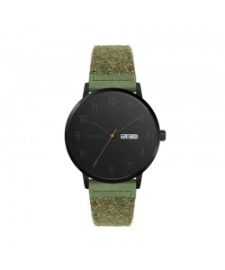MORRIS 40MM GREEN FABRIC STRAP WATCH