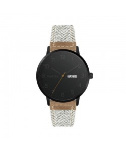 MORRIS 40MM GREY FABRIC STRAP WATCH