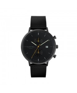 KNOYDART 43MM BLACK CHAIN MESH STRAP WATCH