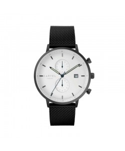 KNOYDART 43MM BLACK CHAIN MESH STRAP WATCH