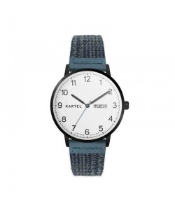 MORRIS 40MM BLUE FABRIC STRAP WATCH