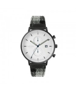 KNOYDART 43MM GREY TARTAN STRAP WATCH
