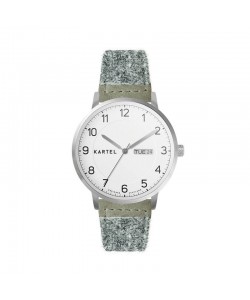 MORRIS 40MM GREY HARRIS TWEED STRAP WATCH