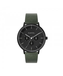 CUILLIN 43MM GREEN LEATHER STRAP WATCH