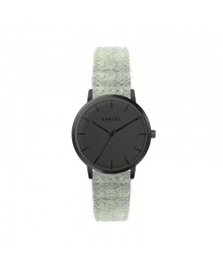 ISLA 34MM GREEN TWEED STRAP WATCH