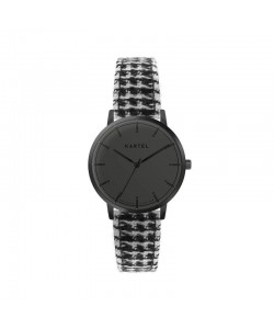 ISLA 34MM BLACK FABRIC STRAP WATCH