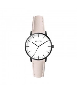 ISLA 34MM PINK LEATHER STRAP WATCH