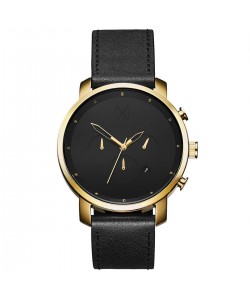 CHRONO GOLD BLACK LEATHER