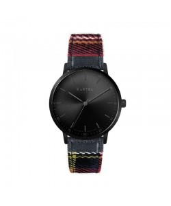 HUME 40MM RED TARTAN STRAP WATCH