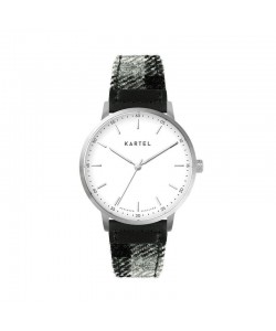 HUME 40MM GREY TARTAN STRAP WATCH