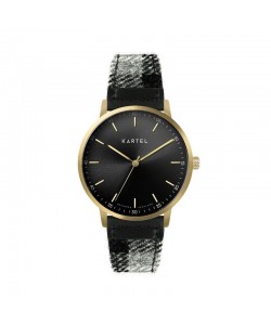 HUME 40MM GREY TARTAN STRAP WATCH