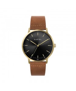 HUME 40MM TAN LEATHER STRAP WATCH