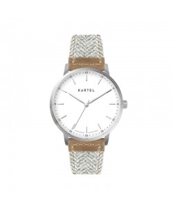 HUME 40MM GREY FABRIC STRAP WATCH