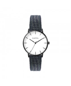 ISLA 34MM BLUE FABRIC STRAP WATCH